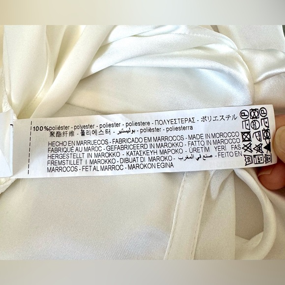 Zara strapless satin corset mesh white wrap mini dress size XS 8108/362 - Picture 16 of 16